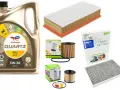 Olej TotalEnergies Quartz 5W-30 ACEA C2, idealny do silnika 1.6 HDI, wraz z filtrami powietrza, kabinowym i oleju.